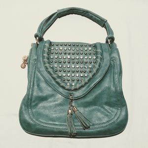 TURQUOISE BAG - Crystal and Silver studs